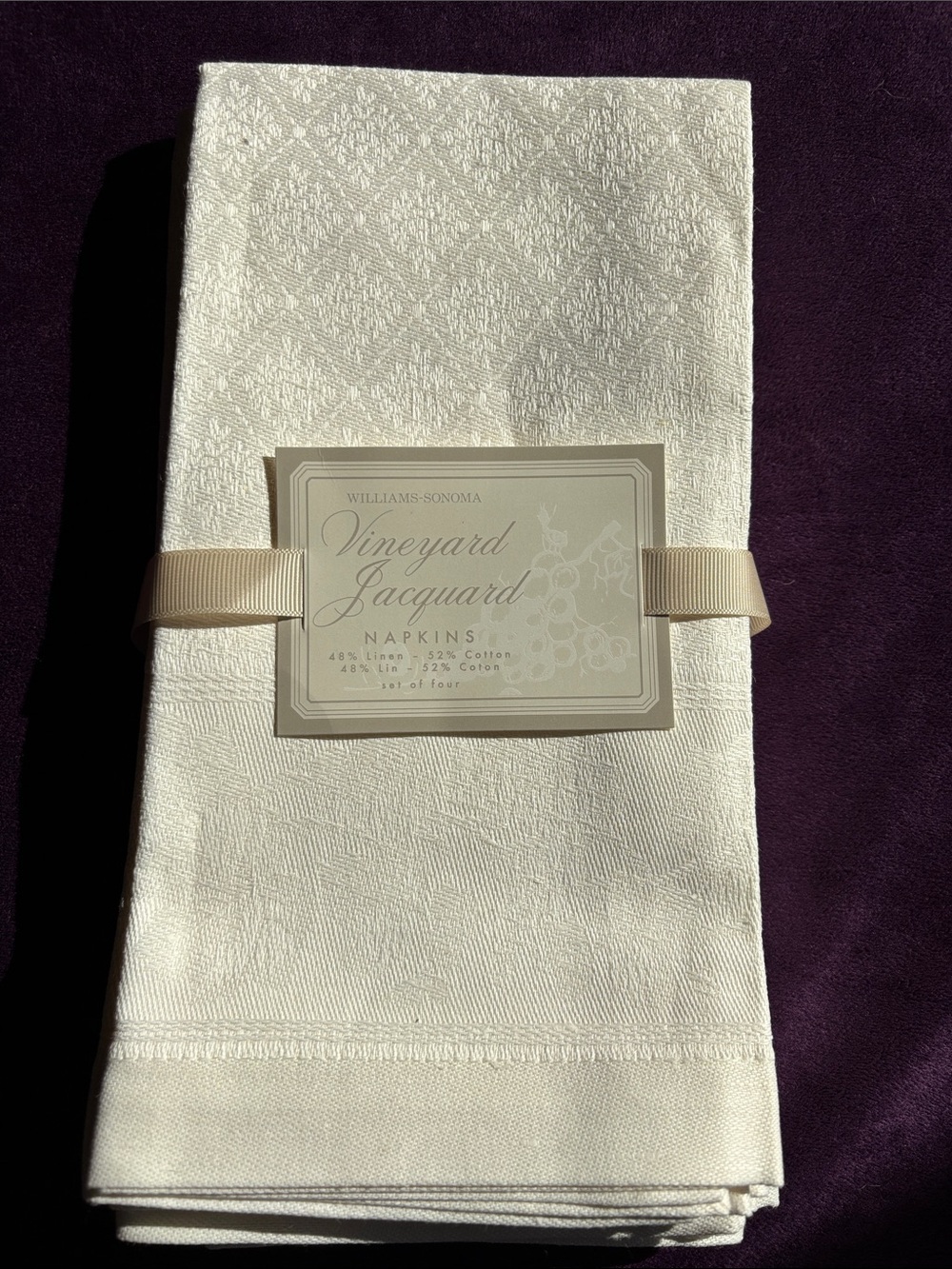 Williams and Sonoma linen cotton napkins